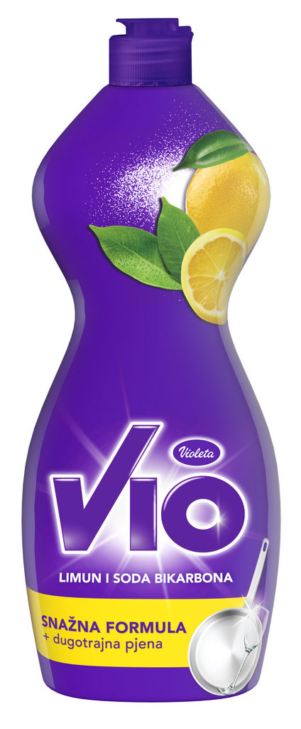 Detergent za pomivanje posode Violeta limona in soda bikarbona, 450ml