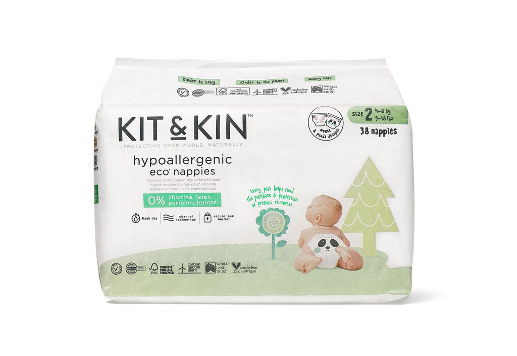 Kit&Kin plenice velikost 2, (4-8 kg) 38 kos