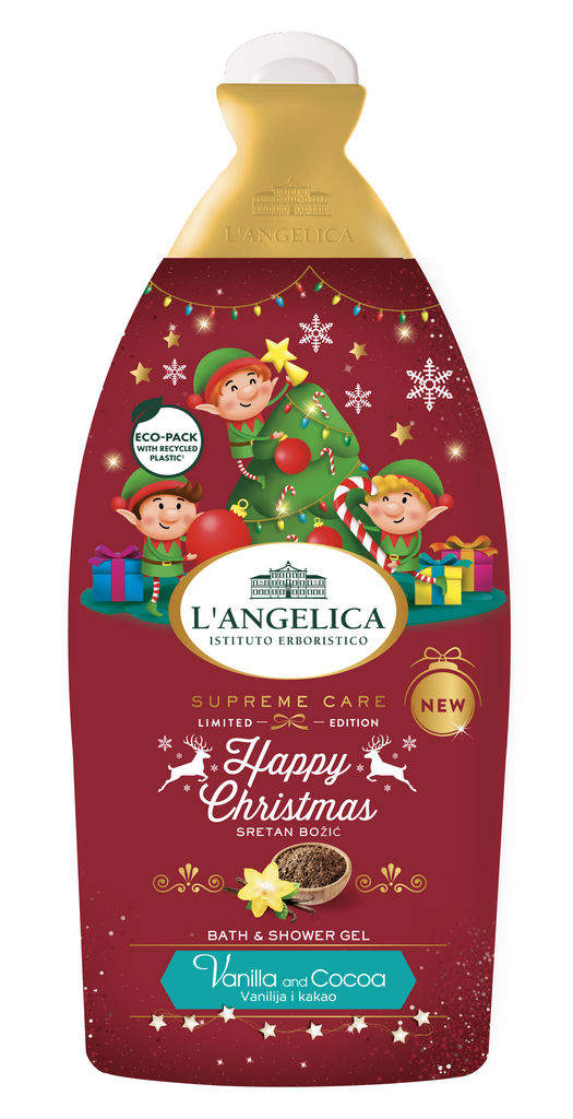 Tuš gel L`Angelica Xmas vanilija in kakav, 500ml