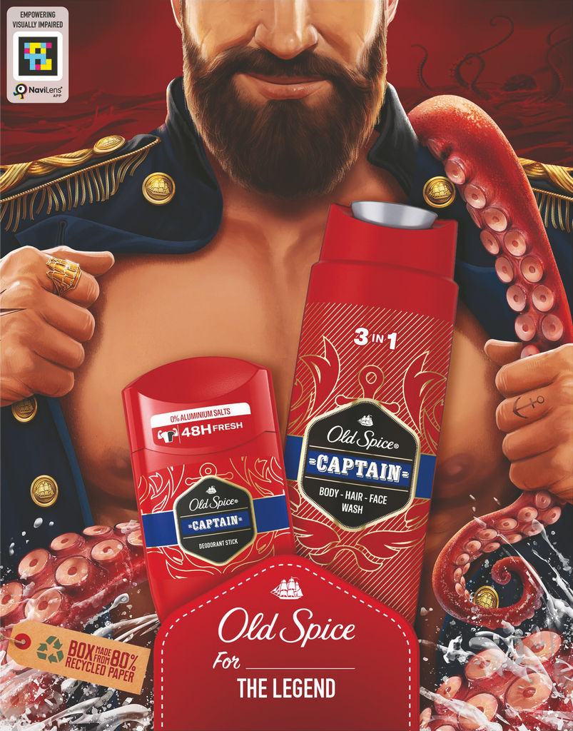 Darilni set Old Spice, Dark Captain, dezodorant v stiku, gel za tuširanje