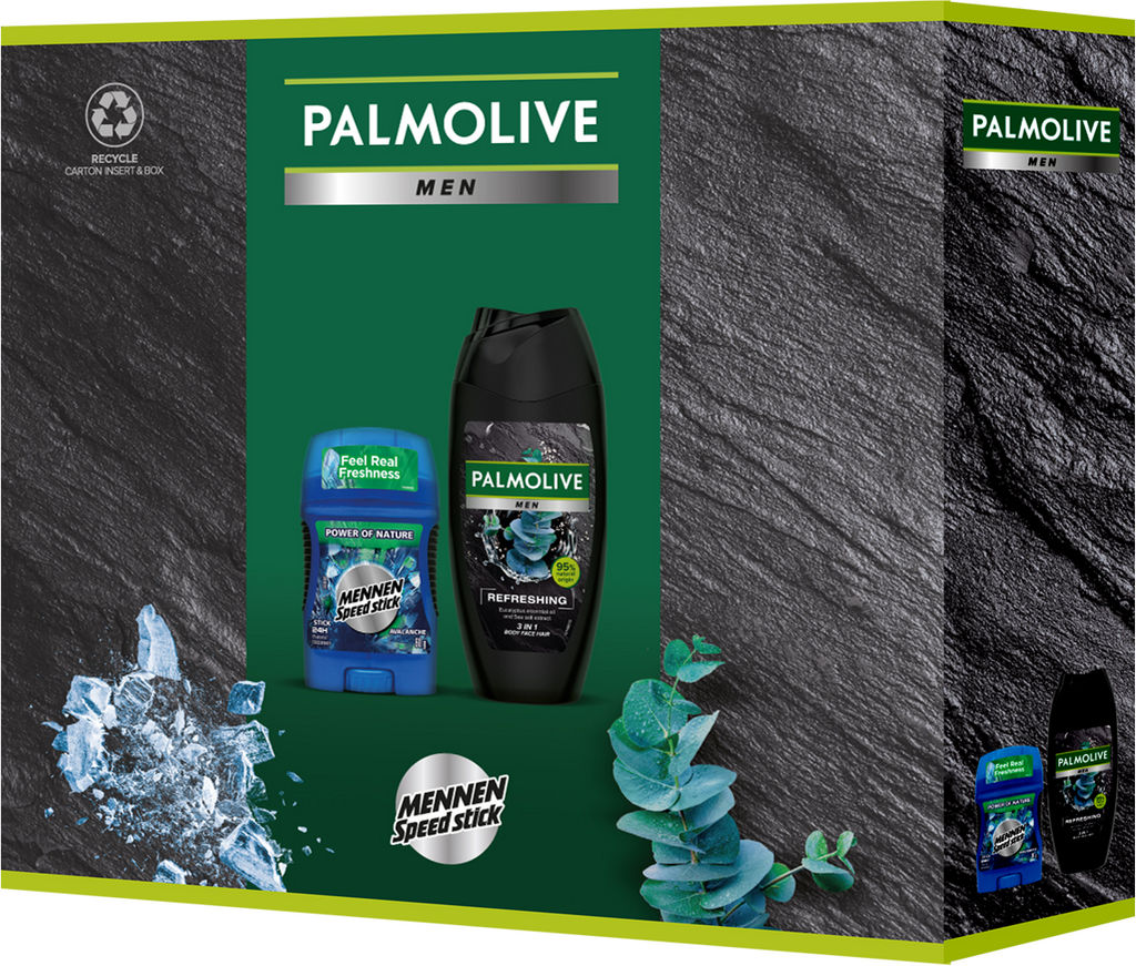 Darilni set Palmolive Men, Avalanche, deo stik, tuš gel