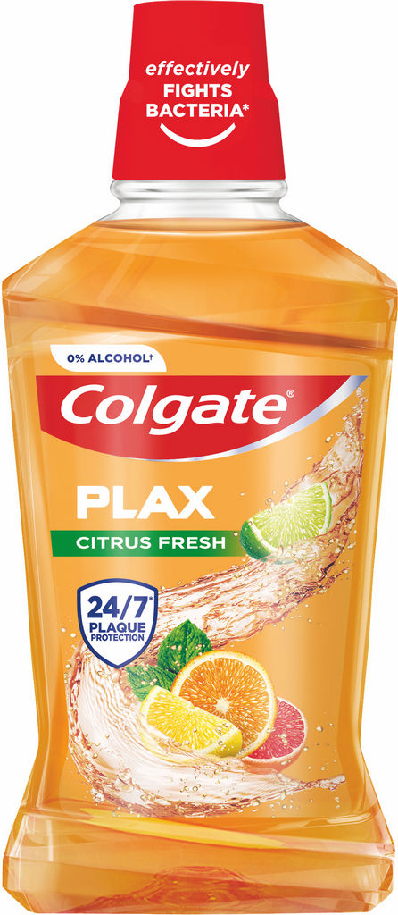 Ustna voda Colgate Plax Citrus z osvežilnim okusom.