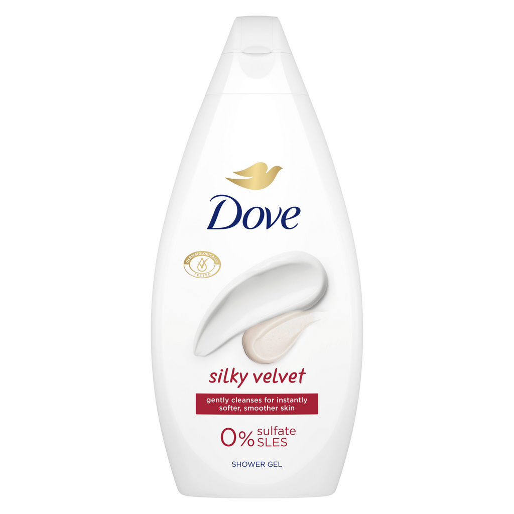 Tušgel Dove Silky velvet, 450ml