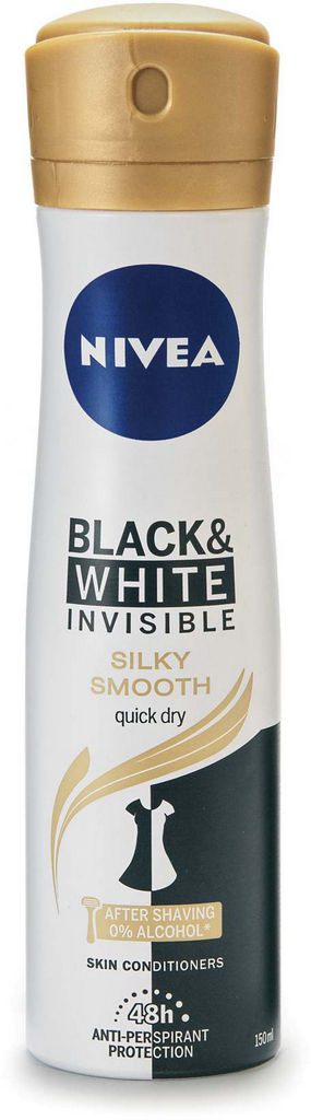 Dezodorant Nivea, Inv.black & white, Smooth, 150 ml