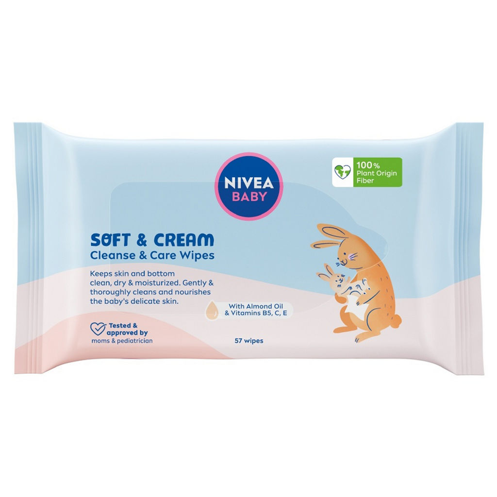 Robčki Nivea Baby, Soft & Cream, 57/1