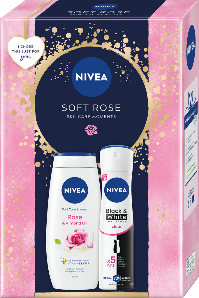 Darilni set Nivea Soft rose